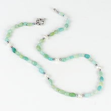 Carica l'immagine nel visualizzatore di Gallery, Collana girocollo burattatine amazzonite, ematite e perle
