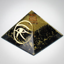 Carica l'immagine nel visualizzatore di Gallery, Orgone in tormalina nera disegno occhio