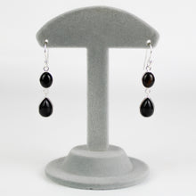 Carica l'immagine nel visualizzatore di Gallery, Orecchini pendenti in argento con onice nero a goccia
