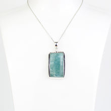 Carica l'immagine nel visualizzatore di Gallery, Ciondolo acquamarina e argento 925-18 gr