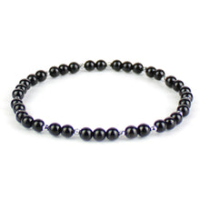 Carica l'immagine nel visualizzatore di Gallery, Bracciale unisex onice nero 4 mm lisci