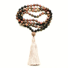 Carica l'immagine nel visualizzatore di Gallery, Mala Rodonite e ossidiana gold