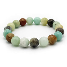 Carica l'immagine nel visualizzatore di Gallery, Bracciale unisex Amazzonite 10 mm lisci