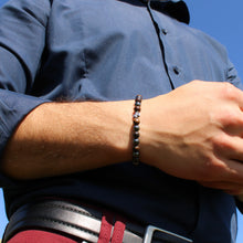 Carica l'immagine nel visualizzatore di Gallery, Bracciale uomo 6 mm bronzite, ematite e zama