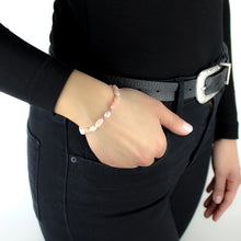 Carica l'immagine nel visualizzatore di Gallery, Bracciale donna burattatine opale rosa con ematite e perle di fiume