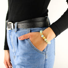 Carica l'immagine nel visualizzatore di Gallery, Bracciale unisex Amazzonite 10 mm sfaccettati