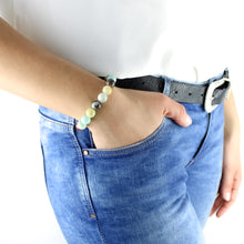 Carica l'immagine nel visualizzatore di Gallery, Bracciale unisex Amazzonite 10 mm lisci