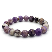 Carica l'immagine nel visualizzatore di Gallery, Bracciale unisex Ametista 10 mm sfaccettati
