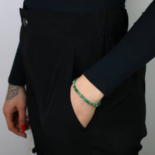 Carica l'immagine nel visualizzatore di Gallery, Bracciale unisex agata verde 4 mm lisci