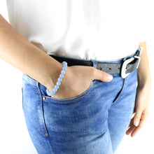 Carica l'immagine nel visualizzatore di Gallery, Bracciale unisex Angelite 8 mm lisci