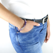 Carica l'immagine nel visualizzatore di Gallery, Bracciale unisex Ametista 10 mm sfaccettati