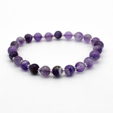 Carica l'immagine nel visualizzatore di Gallery, Bracciale unisex Ametista 6 mm lisci