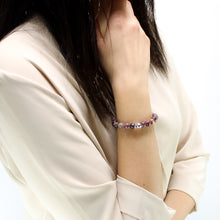 Carica l'immagine nel visualizzatore di Gallery, Bracciale unisex 8 mm Tormalina policroma e argento 925
