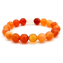 Carica l'immagine nel visualizzatore di Gallery, Bracciale unisex Corniola 10 mm sfaccettati