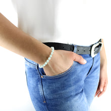 Carica l'immagine nel visualizzatore di Gallery, Bracciale unisex Angelite verde 6 mm lisci