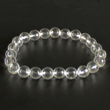 Carica l'immagine nel visualizzatore di Gallery, Bracciale unisex Cristallo di rocca 8 mm sfaccettati