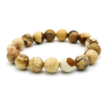 Carica l'immagine nel visualizzatore di Gallery, Bracciale unisex Diaspro Paesina 10 mm sfaccettati