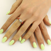 Carica l'immagine nel visualizzatore di Gallery, Anello diaspro rosso e strass