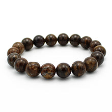 Carica l'immagine nel visualizzatore di Gallery, Bracciale unisex Bronzite 10 mm lisci