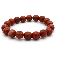 Carica l'immagine nel visualizzatore di Gallery, Bracciale unisex Diaspro rosso 10 mm sfaccettati