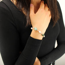 Carica l'immagine nel visualizzatore di Gallery, Bracciale donna burattate medie rubizoisite, ematite, perle di fiume e cristalli