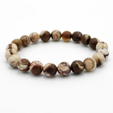 Carica l'immagine nel visualizzatore di Gallery, Bracciale unisex Diaspro zebra 8 mm sfaccettati