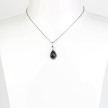 Carica l'immagine nel visualizzatore di Gallery, Ciondolo onice nero e argento 925-2 gr