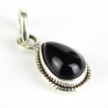 Carica l'immagine nel visualizzatore di Gallery, Ciondolo onice nero e argento 925-2 gr