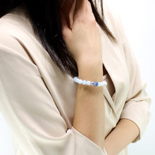 Carica l'immagine nel visualizzatore di Gallery, Bracciale unisex 8 mm Acquamarina e argento 925