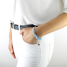 Carica l'immagine nel visualizzatore di Gallery, Bracciale donna chips acquamarina
