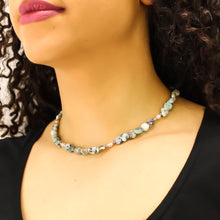 Carica l'immagine nel visualizzatore di Gallery, Girocollo larimar ematite e perle di fiume
