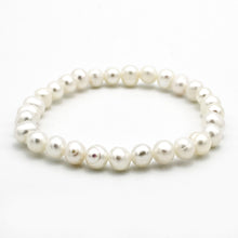 Carica l'immagine nel visualizzatore di Gallery, Perle di fiume, tonde, bianche, 6 mm