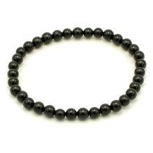 Carica l'immagine nel visualizzatore di Gallery, Bracciale uomo 6 mm tormalina nera