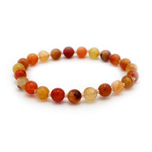 Carica l'immagine nel visualizzatore di Gallery, Bracciale unisex Corniola 6 mm lisci