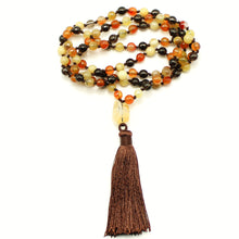 Carica l'immagine nel visualizzatore di Gallery, Mala Quarzo fumè e agata corniola