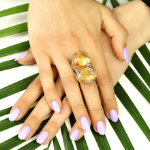 Carica l'immagine nel visualizzatore di Gallery, Anello quarzo citrino e argento 925