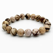 Carica l'immagine nel visualizzatore di Gallery, Bracciale unisex Diaspro zebra 10 mm lisci