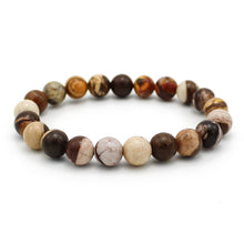 Carica l'immagine nel visualizzatore di Gallery, Bracciale unisex Diaspro zebra 8 mm lisci