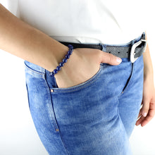 Carica l'immagine nel visualizzatore di Gallery, Bracciale unisex Lapislazzuli 8 mm sfaccettati