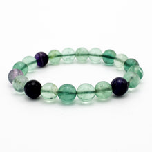 Carica l'immagine nel visualizzatore di Gallery, Bracciale unisex Fluorite 10 mm lisci
