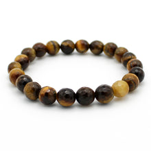 Carica l'immagine nel visualizzatore di Gallery, Bracciale unisex Occhio di tigre 8 mm sfaccettati