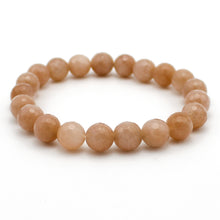 Carica l'immagine nel visualizzatore di Gallery, Bracciale unisex Pietra di luna rosa 10 mm sfaccettati
