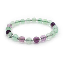 Carica l'immagine nel visualizzatore di Gallery, Bracciale unisex Fluorite 6 mm lisci