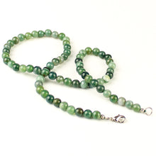Carica l'immagine nel visualizzatore di Gallery, Collana girocollo agata muschiata 6 mm lisci