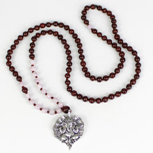 Carica l'immagine nel visualizzatore di Gallery, Mala legno di rosa e kunzite