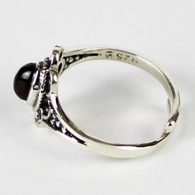 Carica l'immagine nel visualizzatore di Gallery, Anello fiore granato e argento 925-2,5 gr