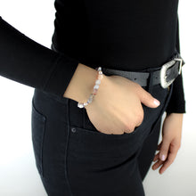 Carica l'immagine nel visualizzatore di Gallery, Bracciale donna burattatine agata botswana con ematite e perle di fiume