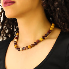 Carica l'immagine nel visualizzatore di Gallery, Collana girocollo mokaite 10 mm sfaccettati