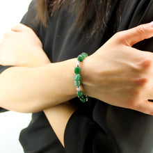 Carica l'immagine nel visualizzatore di Gallery, Bracciale donna burattate medie avventurina verde, ematite e perle di fiume