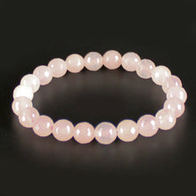 Carica l'immagine nel visualizzatore di Gallery, Bracciale unisex Quarzo rosa 8 mm sfaccettati